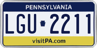 PA license plate LGU2211