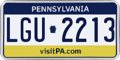 PA license plate LGU2213
