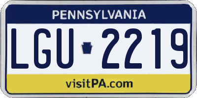 PA license plate LGU2219