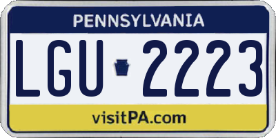 PA license plate LGU2223
