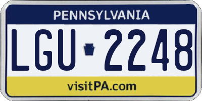 PA license plate LGU2248