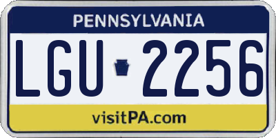 PA license plate LGU2256