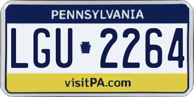 PA license plate LGU2264
