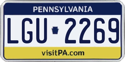 PA license plate LGU2269