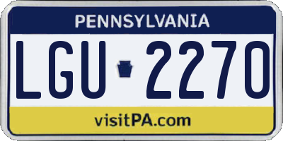 PA license plate LGU2270