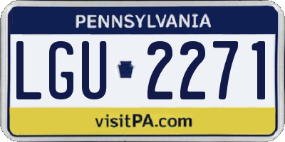 PA license plate LGU2271