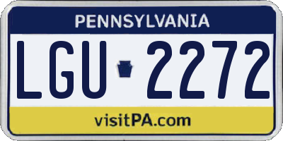 PA license plate LGU2272