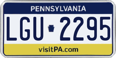 PA license plate LGU2295