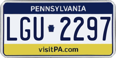 PA license plate LGU2297