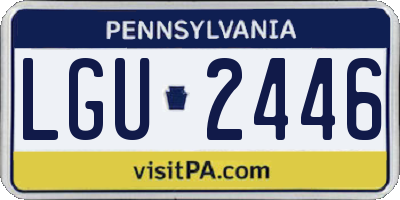 PA license plate LGU2446