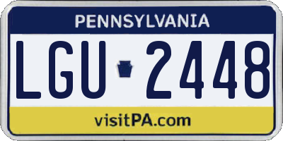 PA license plate LGU2448
