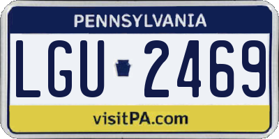 PA license plate LGU2469
