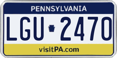 PA license plate LGU2470