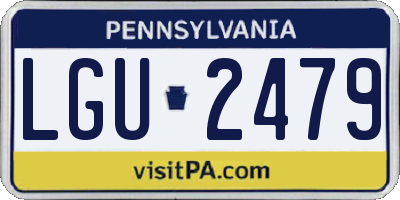 PA license plate LGU2479