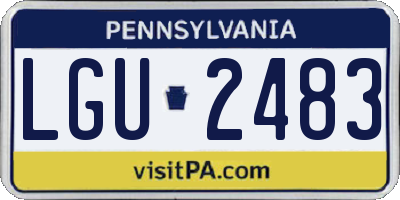 PA license plate LGU2483
