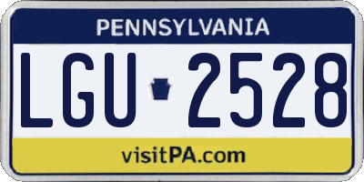 PA license plate LGU2528