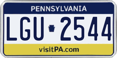 PA license plate LGU2544