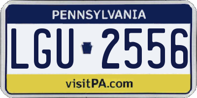 PA license plate LGU2556