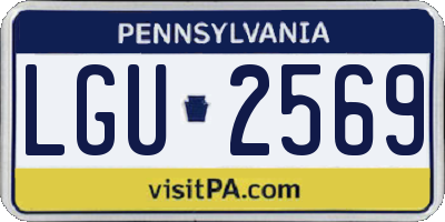 PA license plate LGU2569
