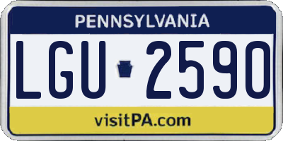 PA license plate LGU2590