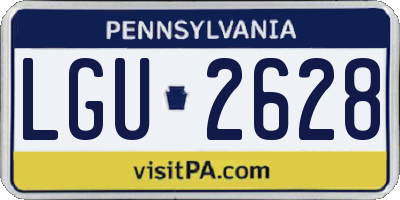 PA license plate LGU2628