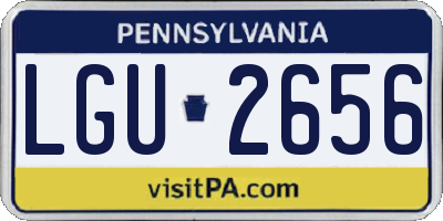 PA license plate LGU2656