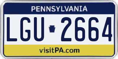 PA license plate LGU2664