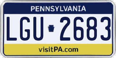 PA license plate LGU2683