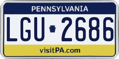 PA license plate LGU2686