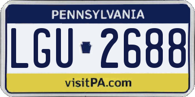 PA license plate LGU2688