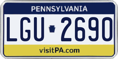 PA license plate LGU2690