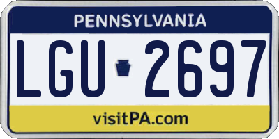 PA license plate LGU2697