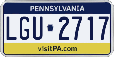 PA license plate LGU2717