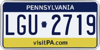 PA license plate LGU2719