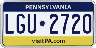 PA license plate LGU2720