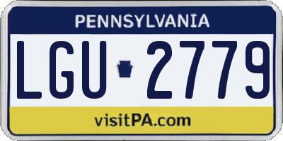PA license plate LGU2779
