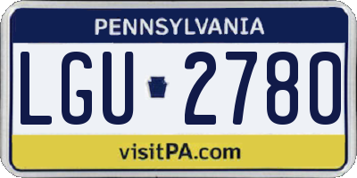 PA license plate LGU2780