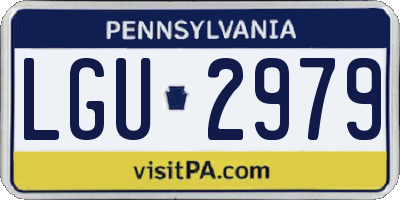 PA license plate LGU2979