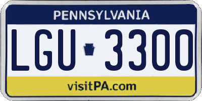 PA license plate LGU3300