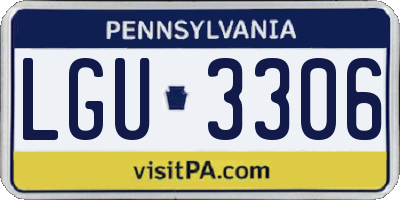 PA license plate LGU3306