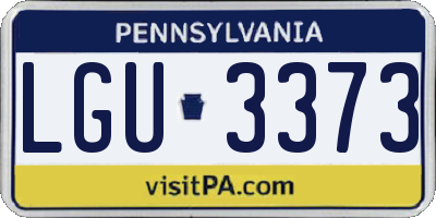 PA license plate LGU3373