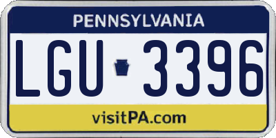 PA license plate LGU3396