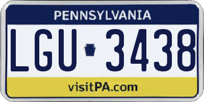 PA license plate LGU3438