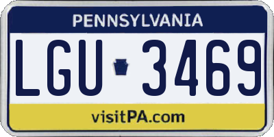 PA license plate LGU3469
