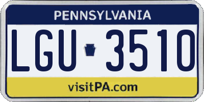 PA license plate LGU3510