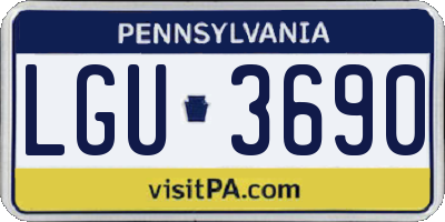 PA license plate LGU3690