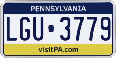 PA license plate LGU3779