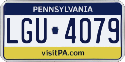 PA license plate LGU4079