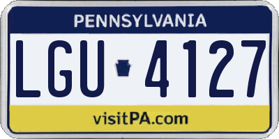 PA license plate LGU4127