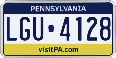 PA license plate LGU4128